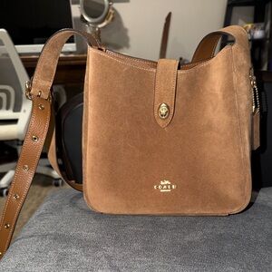 Coach Tan Suede Crossbody Bag